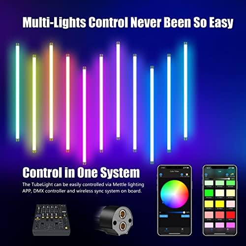 Клиенти лампа Mettlelite TLX2 RGB LED Пълноцветен Преносим Видеосвет с горивото APP DMX 2 метра 2800 ДО 8000 ДО CRI96