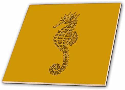 Триизмерна Татуировка под формата На Сладко морско Конче В Жълто-охристом цвят - Теракот (ct_357380_7)