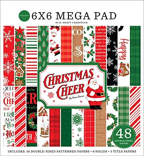 Echo Park Paper Company Производителите на Коледни Поздравителни Картички 6X6 Mega Pad Paper, Мулти