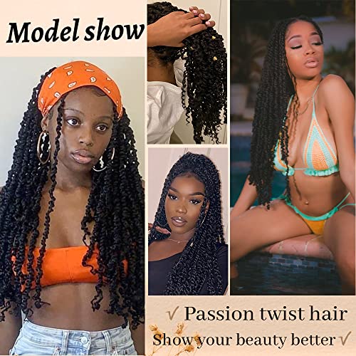 ShowCoco Passion Twist Hair 18 Инча Водна Вълна на Възли на една Кука Косата Passion Twists Дълги Богемные Косата