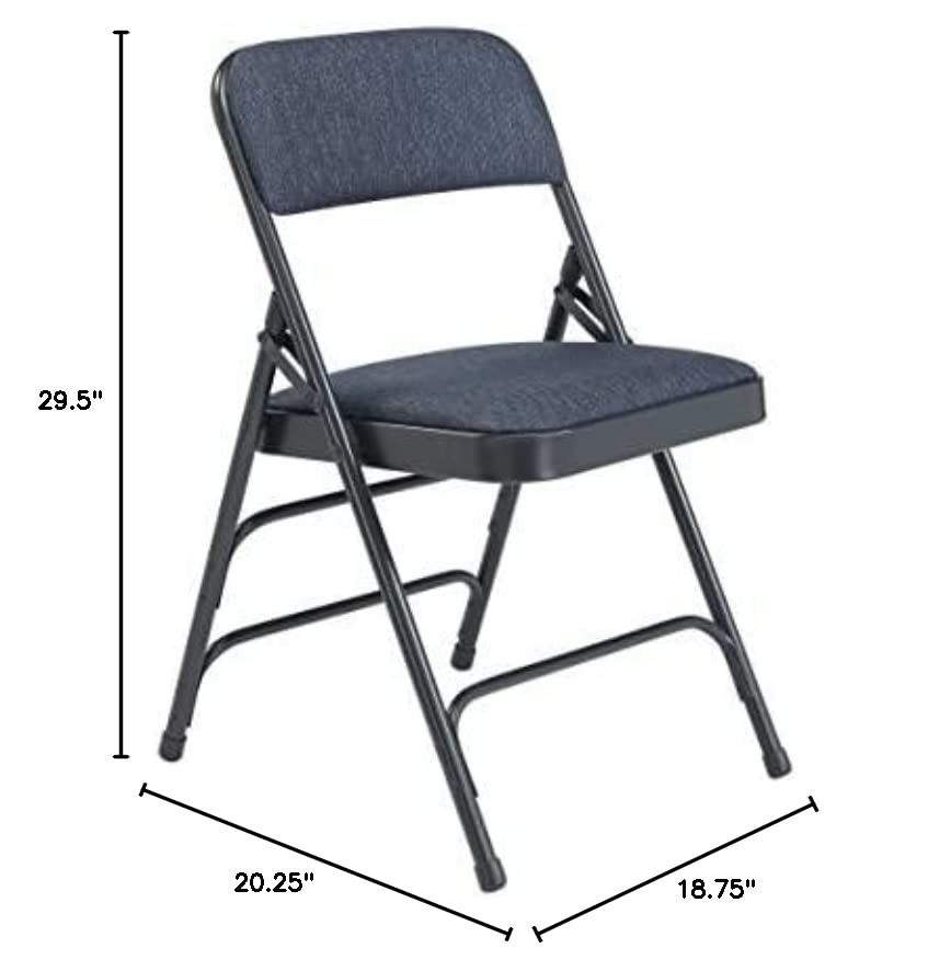 Сгъваем стол за сядане на публиката National 2300 Серия със стоманена рамка, обитым висококачествена кърпа,