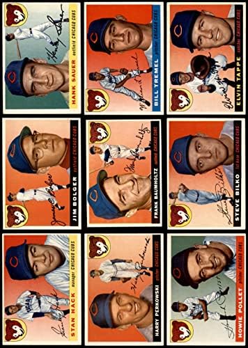 1955 Сет екип Topps Chicago Cubs Чикаго Къбс (сет) EX/MT Cubs