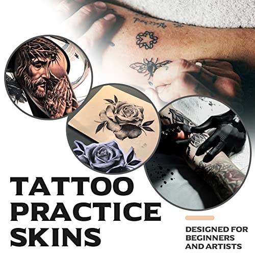 Празна Практика на кожата татуировки - Yangna 15 бр. Скинове за практикуване на татуировки с Двойни страни 7,4x5,6