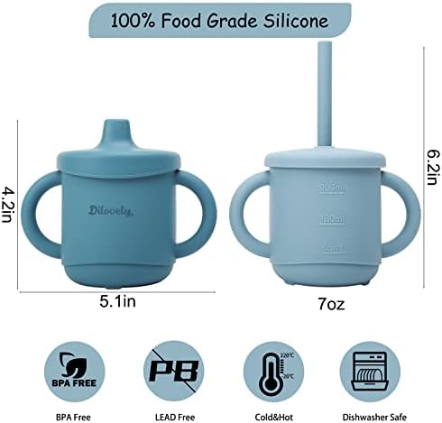 Мека Силиконова Чаша за закуски за деца, Слама чаша за Потягивания за бебето