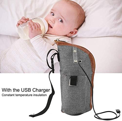 Чанта за съхранение на бебешки бутилки за хранене SHYEKYO, Капачка за бутилка с подгряване 5 В 2, USB-Нагревател, Сгъваема