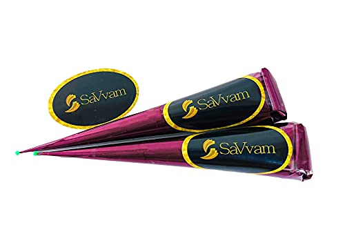SaVvam 12 Опаковки От Естествена готов за употреба на боя за коса във формата на конуси къна Червеникаво-кафяв