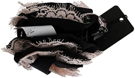 Dolce & Gabbana - Черен Копринен Нокът С Розови Флорални Дантели За Коса