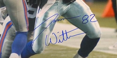 Джейсън Уиттен Подписа Снимка с Автограф 16x20 в Рамката на Каубои PSA DNA - Снимки NFL с автограф