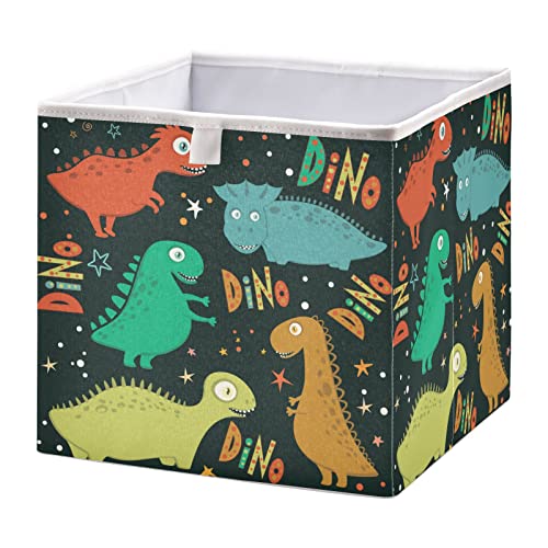 Забавен кутия за съхранение на кубчета с Динозаври, Сгъваеми Кубчета за съхранение, Водоустойчив кош за играчки,