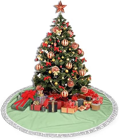 JialingWater Зелена Пола за Коледната Елха, Подложка за Поли под формата на Елхи с Четка за Празничен Декор