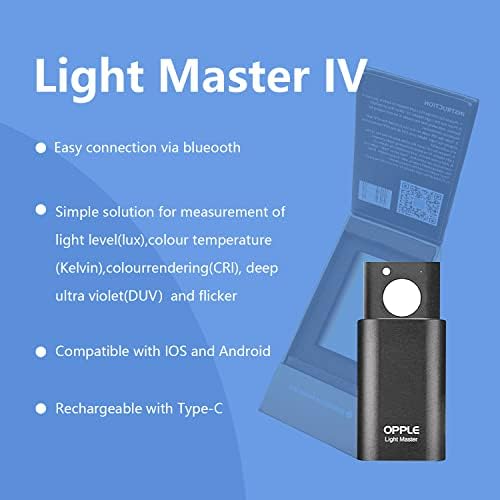 OPPLE Light Master 4 М Осветеност, Тестер за Осветление Люксметр Иллюминометр Сензор за Движение Bluetooth ПРИЛОЖЕНИЕТО