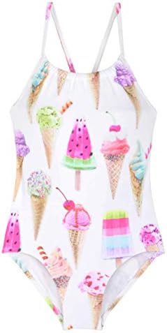 Cadocado/Цял Бански За Момичета, Бански Костюм със Сладолед, Бански костюми с Появата на Облегалката, Плажно