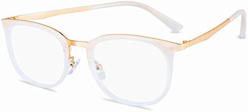 Квадратни Сини Светозащитные Очила Реколта Компютърни Очила За Четене Метални Оптични Очила за Жени, Мъже С Антирефлексно