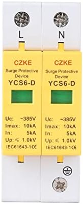 Устройство за защита от пренапрежение EKSIL YCS6-D AC SPD 385V Домашен мрежов филтър Защитен низковольтный разрядник (Цвят: