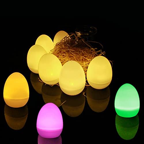 Finecombuy 12 бр. Великденски Светлини работещи На батерии LED Чай Лампа във формата На Яйца на Свещ Мини лека нощ Нежна