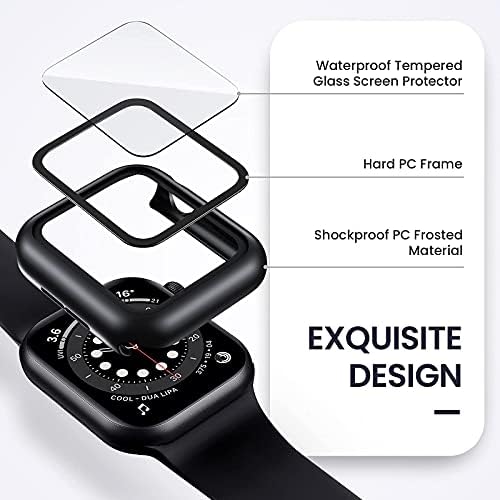 [2] Защитно фолио за екрана Goton за Apple Watch 44 мм Водоустойчив Защитен филм за КОМПЮТЪР с вграден закалено