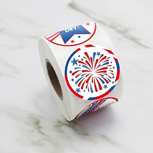 Етикети Самозалепващи Патриотични Стикери за декорация на Деня на Независимостта на 4 юли Сменяеми Етикети