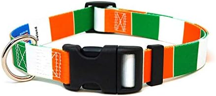 Нашийник за кучета Ирландия | с ирландския флаг | Без закопчалка Martingale | Произведено в Ню Джърси, САЩ |