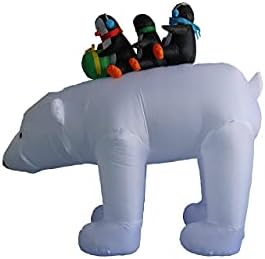 Два комплекта бижута за коледно парти, в комплекта са включени Коледни надуваеми пингвините дължина от 6 фута, ловящие риба