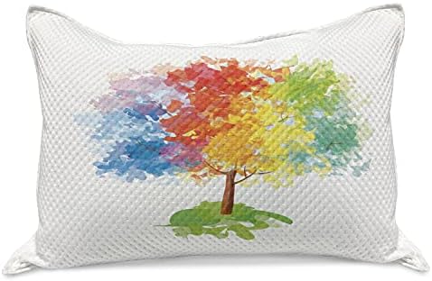 Калъфка за възглавница от Рейнбоу стеганого одеяла Ambesonne, Цветно Абстрактно Дърво, Вдъхновяващи Образи на сезоните