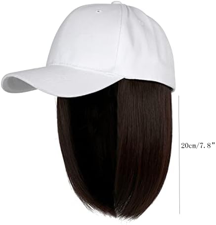 Бейзболна шапка за голф с наращенными коса, права къса прическа Боб, регулируема, подвижна перука, забавни шапки
