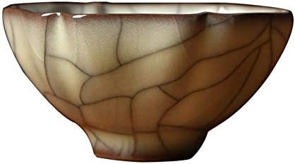 Чаша с матово емайл N/A Ge, висококачествена Керамична Чаша Ръчна изработка, Чай кунг-фу, Чаша за чай (Цвят: екрю)