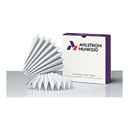 Филтърна хартия Ahlstrom 5090-1250 Плиссированная, 4 микрона, Бърз оборот, марка 509, диаметър 12,5 см (опаковка по 100 броя)