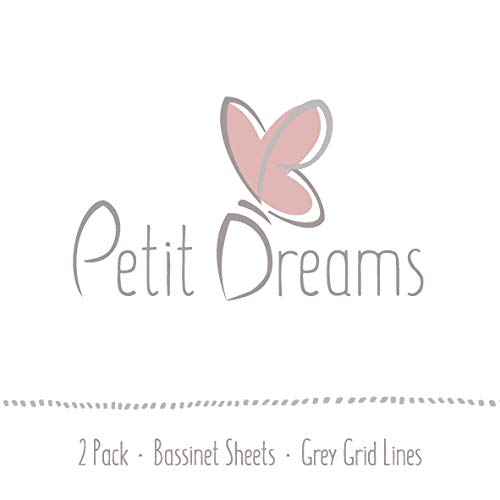 Чаршаф долен за Люлка Petit Dreams, 2 опаковки - Памук Трико за момче или Момиче, Сив