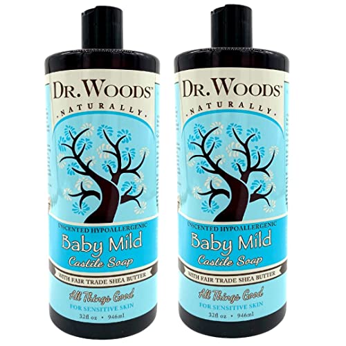 Детско Леко Течен Кастильское сапун Dr. Woods, Без мирис с Органично масло от Шеа, 16 Унции