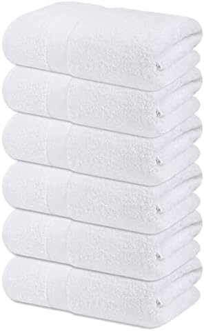 Бели Кърпи за ръце и Infinitee Xclusives Премиум-клас, 6 Опаковки + Набор от турски хавлиени кърпи - Турски памук, 2 Хавлиени