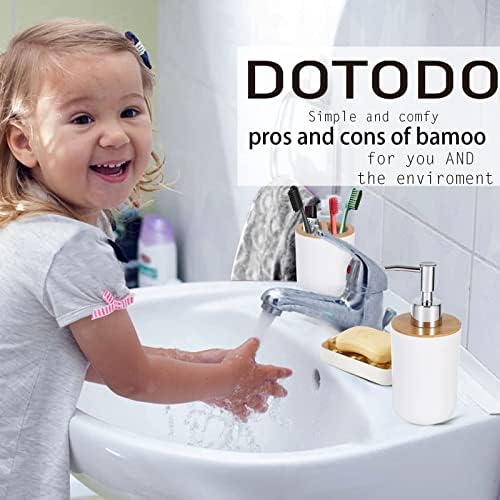 Опаковка Бамбуково Сапун Dotodo ＋ Притежателя на четка за зъби | Дозатори за Сапун за Плота в Банята | Естествен