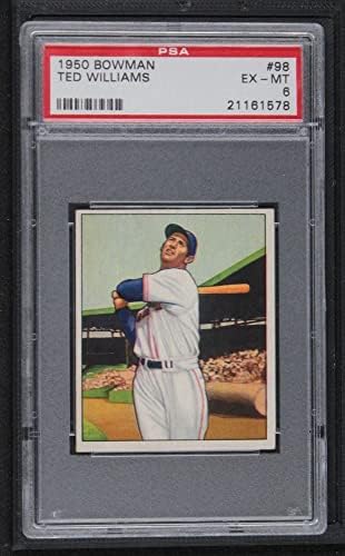1950 Боуман 98 Тед Уилямс Бостън Ред Сокс (бейзболна картичка) PSA PSA 6,00 Ред Сокс