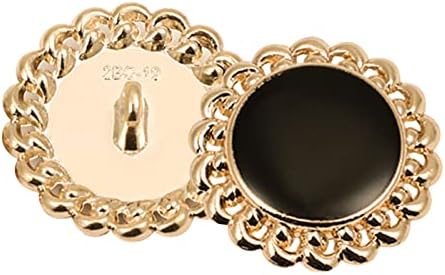 Hegebeck 20 бр. Метални Копчета за Блейзър, 25 мм и 20 мм, Златни Копчета за Блейзър, във формата На Цвете, Черни Копчета