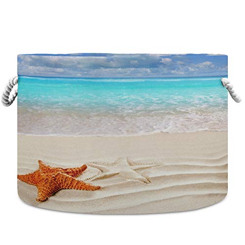 visesunny Кошница за съхранение на Карибски Морска Звезда Над плажа с една вълнообразна Бял Пясък, Тази Детска