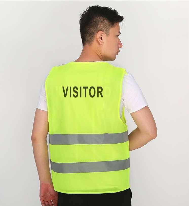 Отразяваща жилетка за безопасност за ПОСЕТИТЕЛИТЕ за ВИСОКА ВИДИМОСТ и Сигурност, Жилетка за Посетителите на сайта си със светлоотразителни