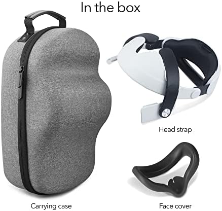 Комплект Wasserstein - зарядно устройство и калъф за носене на виртуална слушалки, каишка за главата и предната престилка,