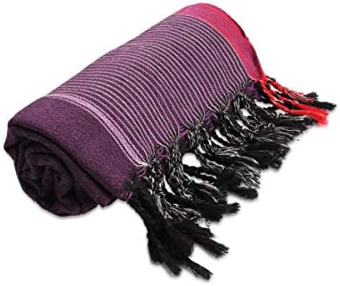 Турското кърпа Ahenque от памук / Плажна хавлия / кърпи за баня, 39 x 76 (100 см х 195 см (Тъмно лилаво)