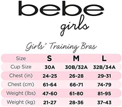 Сутиен за тренировки bebe Момичета – 4 комплекта Безпроблемна сутиен на бретелях със сменяеми накладки (S-L)