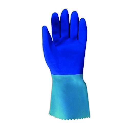 ТЕОДОРА LL301S Латексови ръкавици ТЕОДОРА Blue-Grip LL301 с травленой тапицерия и белезници с защипами, сини, Малки (опаковка