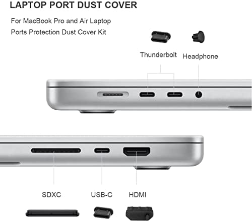 Прахоустойчив калъф Gavemi за MacBook Pro/Air, Силиконова Защита на Порта на преносим компютър От прах, Мълния/C USB, HDMI,