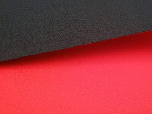 черна неопреновая плат с дебелина 1 мм, материал за неопрен за гмуркане, плат за шиене, тънък лист с пяна (черен, 1 х 2
