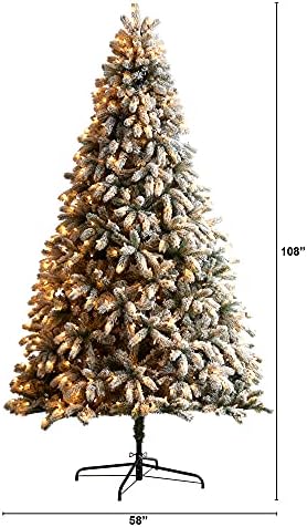 9 фута. Изкуствена Коледна елха от стеклянистой яде Южна Каролина с 850 Прозрачни крушки и 2329 Гъвкави клони