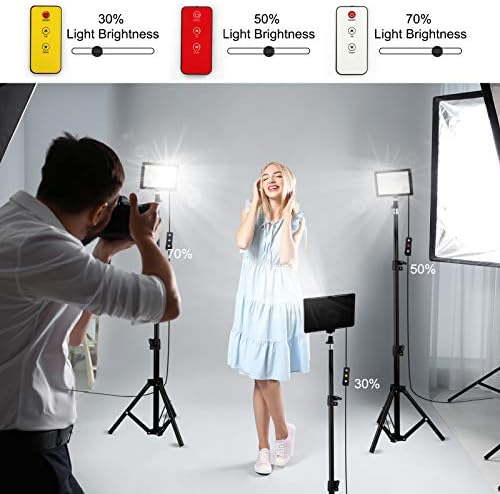 3 Опаковки 70 led видеосветильников с Регулируема стойка за статив/Цветни Филтри, Комплект студийно осветление
