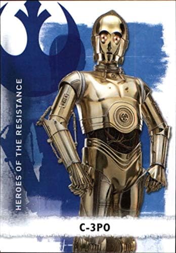 2020 Начело Междузвездни войни Серия 2 Възходът на Скайуокър Герои на Съпротивата HR-7 C-3PO Търговска карта