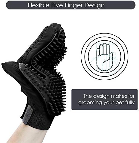 Подобрена версия на Ръкавици за грижа за домашни животни - Мека Ръкавица-четка за премахване на косми - Ефективна рукавица
