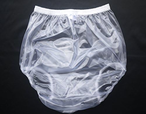 Пластмасови панталони Haian за възрастни от Инконтиненция, Панталони, PVC, 3 опаковки (Средни, Прозрачно-бели)