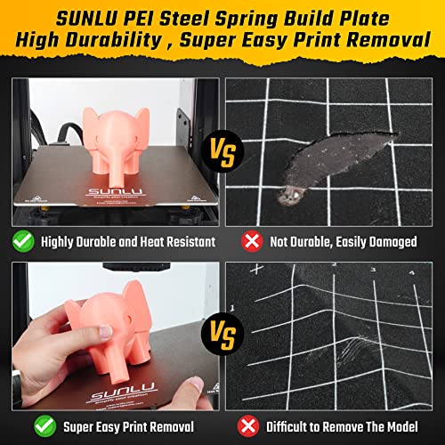 SUNLU PEI с магнитна текстурирана повърхност, комплект направления за 3D-принтер, ABS 230 грама (черен + бял + сив + синьо