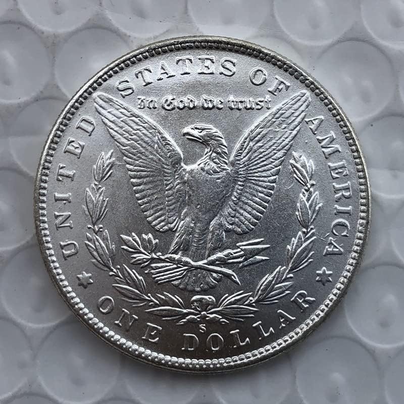 Американска Монета Морган Издание 1894 г., Сребърен Долар, Месинг със сребърно покритие Антикварни Чуждестранни Възпоменателни