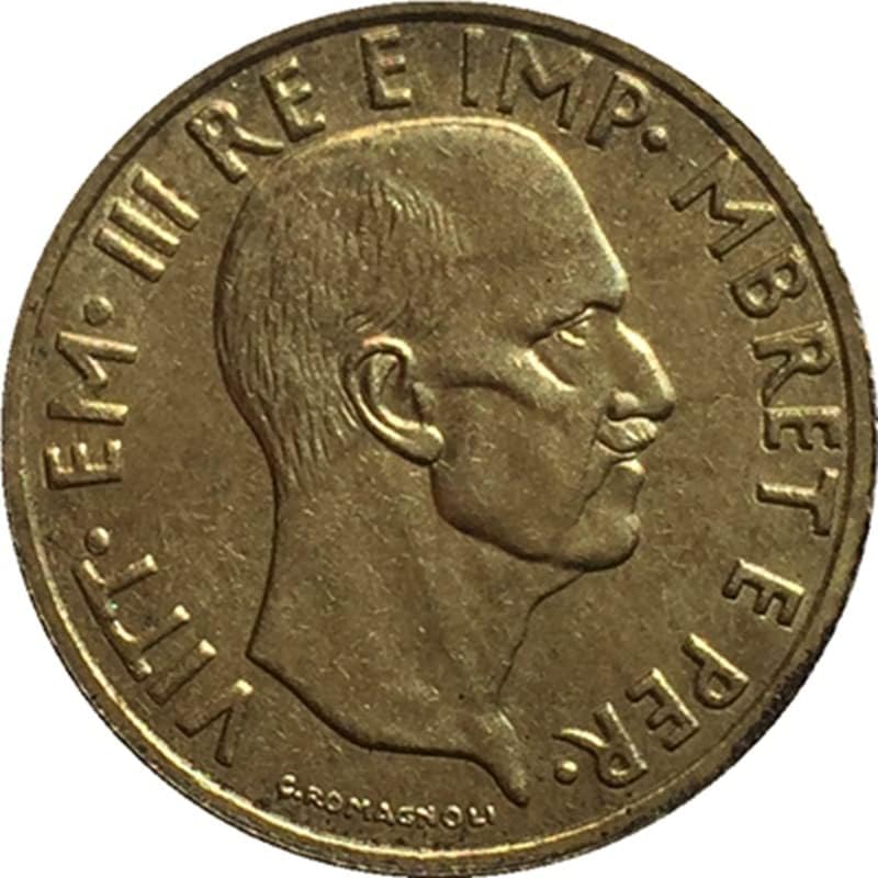 Антични Сребърни Доларови монети хлебна Мед, Албанские монети, Колекция Занаяти 1940 г.