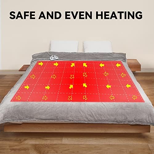 Топло Одеяло с топъл Буря Twin Size, Фланелевое Електрическо Одеало с 10 Настройки на нагряването, Автоматично изключване